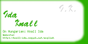 ida knall business card